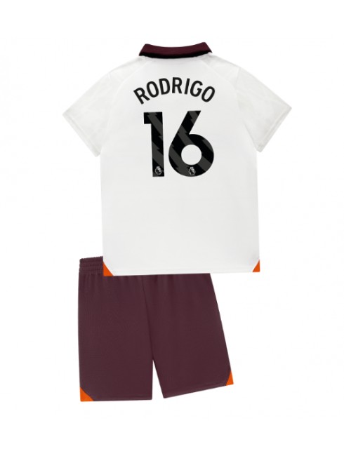 Billige Manchester City Rodri Hernandez #16 Bortedraktsett Barn 2023-24 Kortermet (+ Korte bukser)